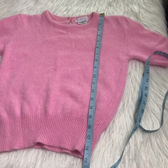 VINTAGE Bonwit Teller Barbie Pink Cropped Wool Sweater size Small - Picture 12 of 15